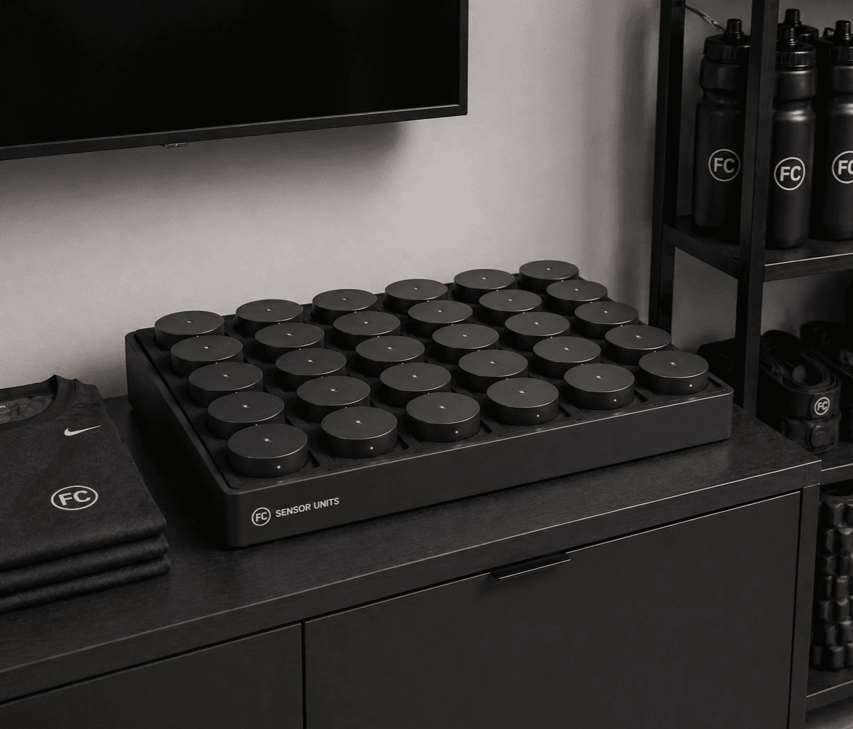 A tray of TOP devices packed in the team kit room